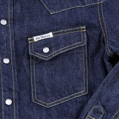 FLAT HEAD 長袖デニムウェスタンシャツ SILK BLEND DENIM SHIRTS 10oz MK-DS101