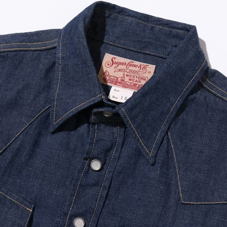 SC28190　SUGAR CANE　シュガーケーン　BLUE DENIM WESTERN SHIRT