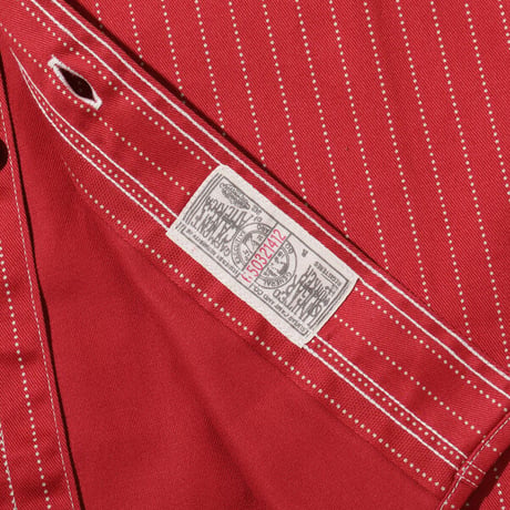 SUGAR CANE "FICTION ROMANCE"  シュガーケーン 8.5oz. RED WABASH STRIPE WORK SHIRT  ウォバッシュトライプワークシャツ　SC28340
