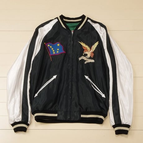 テーラー東洋　スカジャン　“ALASKAN FLAG × ALASKAN HUSKY”　TT15173 　145グリーン
