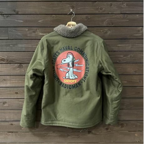 TOYS McCOY TMJ2441　N-1 DECK JACKET SNOOPY "RADIOMAN"  38