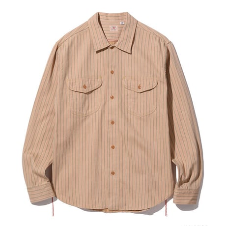 SUGAR CANE　シュガーケーン　COKE STRIPE WORK SHIRT (LONG SLEEVE)　コークストライプ　ワークシャツ　SC28652　Ｍサイズ