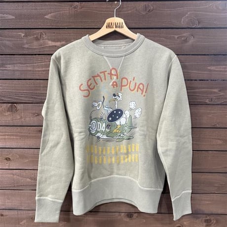 TOYS McCOY  ミリタリースウェットシャツ SENTA A PUA!  OLIVE  M
