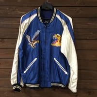 テーラー東洋　スカジャン　“ROARING TIGERxEAGLE” TT15173　125ブルー