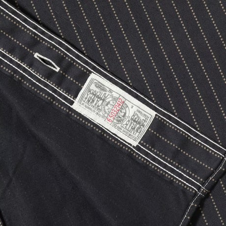 SUGARCANEシュガーケーン　SC29585　FICTION ROMANCE 8.5oz. BLACK WABASH STRIPE WORK SHIRT