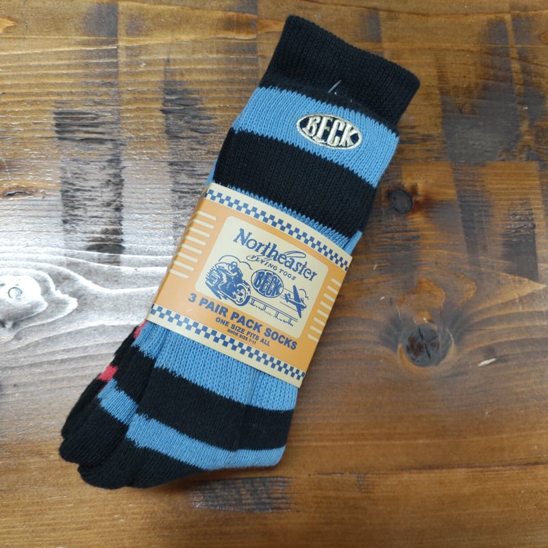 トイズマッコイ TOYS McCOY 3-PACK BORDERED BOOTS SOCKS