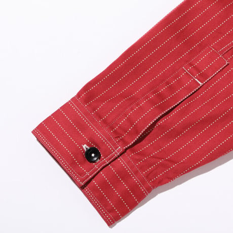 SUGAR CANE "FICTION ROMANCE"  シュガーケーン 8.5oz. RED WABASH STRIPE WORK SHIRT  ウォバッシュトライプワークシャツ　SC28340