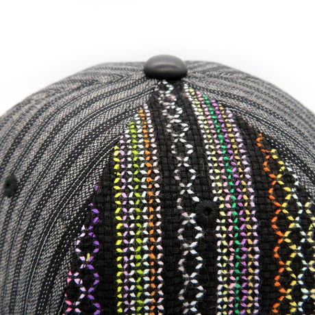 【XL】手縫刺繍＆尾州SILKWOOL&ラムレザーMIXCAP2023：03