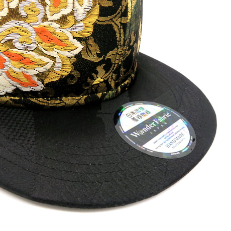 【S】JAPAN KIMONO OBI CAP:0227 ONESIZE一点もの 再販不可　裏地赤着物