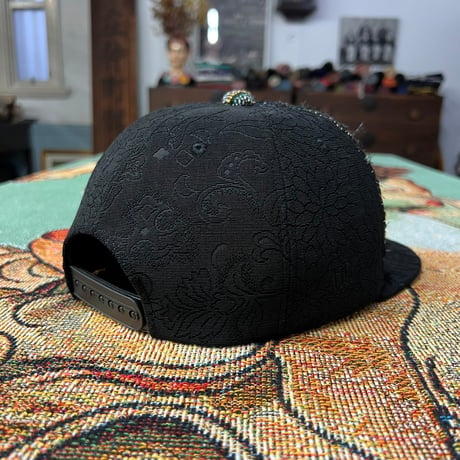 【ML】手縫刺繍ｘ裂き手織りｘ信長マントMIXCAP 01