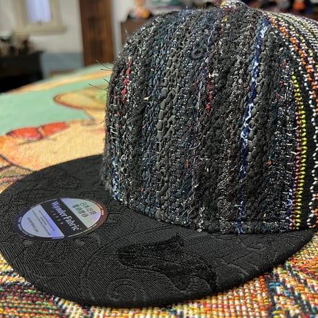 【ML】手縫刺繍ｘ裂き手織りｘ信長マントMIXCAP 01