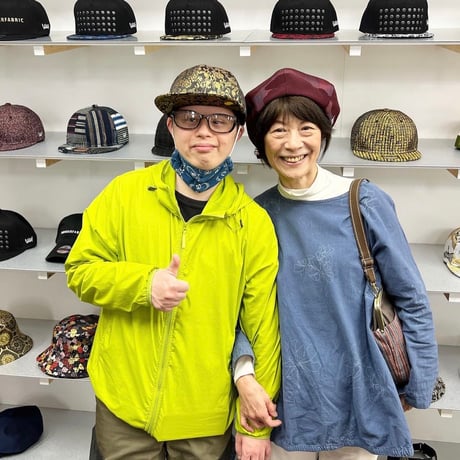 【XL】手縫刺繍＆西陣織&ラムレザーMIXCAP2023：01  のコピー
