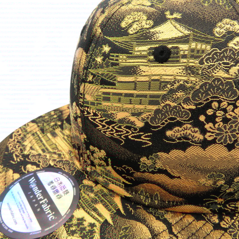 桐生織バケットハット KIRYUORIHAT W@nderFabric総柄バケハ KIRYUORI PREMIUM CAP:金閣寺 | W@NDERFABRIC®ONLINES