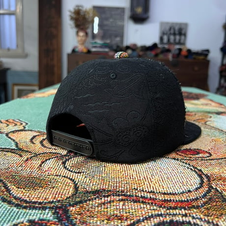 【S】手縫刺繍ｘ裂き手織りｘ信長マントMIXCAP