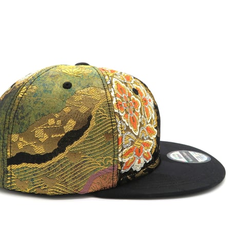 【S】JAPAN KIMONO OBI CAP:0227 ONESIZE一点もの 再販不可　裏地赤着物