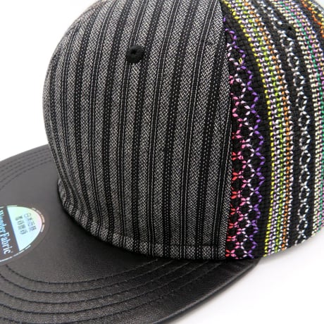 【XL】手縫刺繍＆尾州SILKWOOL&ラムレザーMIXCAP2023：03