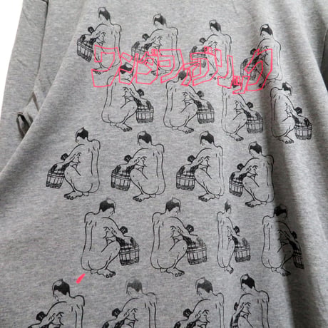 【XLsize】LONGT-SHIRT:HAND PRINT 05
