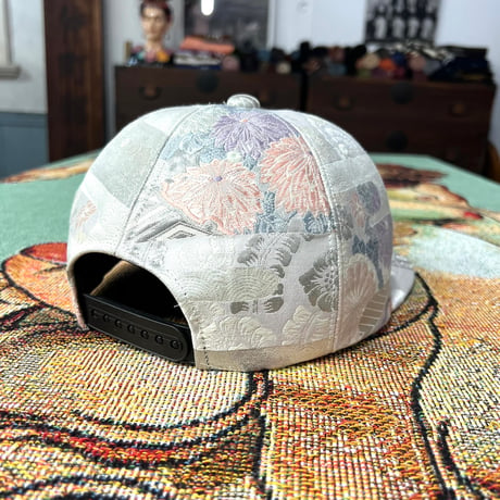 【ML】PLATINUM KIMONO OBI CAP ：プラチナ糸混合