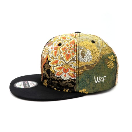 【XL】JAPAN KIMONO OBI CAP:0227 ONESIZE一点もの 再販不可　裏地赤着物