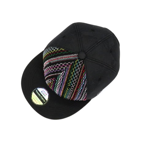 【XL】手縫刺繍＆桐生織MIXCAP：02