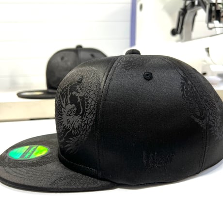 【XL】NISHIJIN BLACK OBI CAP