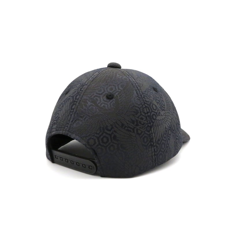 カーブツバタイプB】NISHIJINBLACK CAP：黒鶴 | W@NDERFABRIC®