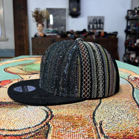 【ML】手縫刺繍ｘ裂き手織りｘ信長マントMIXCAP 01