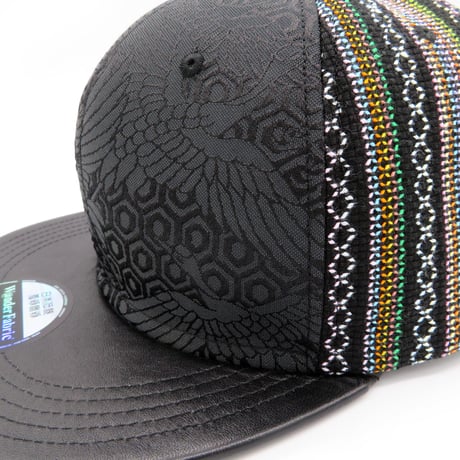 【XL】手縫刺繍＆西陣織&ラムレザーMIXCAP2023：01  のコピー