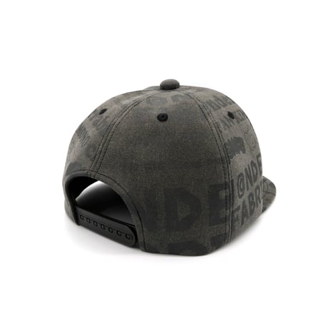 VINTAGE like HAND print CAP Black print XLラスト1個