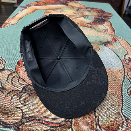 【XL】手縫刺繍ｘ裂き手織りｘ信長マントMIXCAP 02