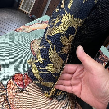 NISHIJIN ORI BACKPACK 黒金鶴