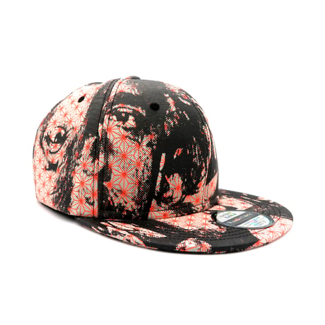 【XL】KIMONO HANDPRINT CAP：02　一点物再販不可