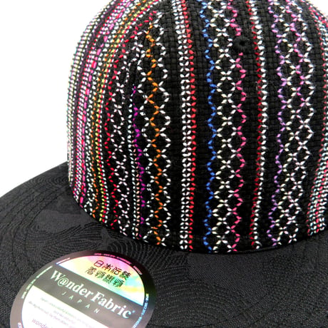 【ML】手縫刺繍＆桐生織MIXCAP：01