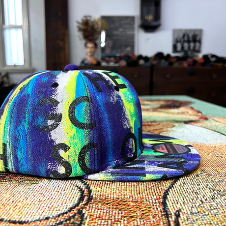 【MLsize】KYOTO・TANGO CHIRIMEN HAND PRINT CAP  02