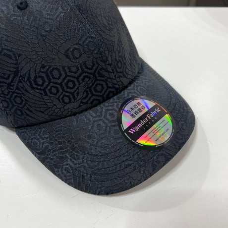 【S】手縫刺繍ｘNISHIJINBLACK CAP（カーブツバタイプ）