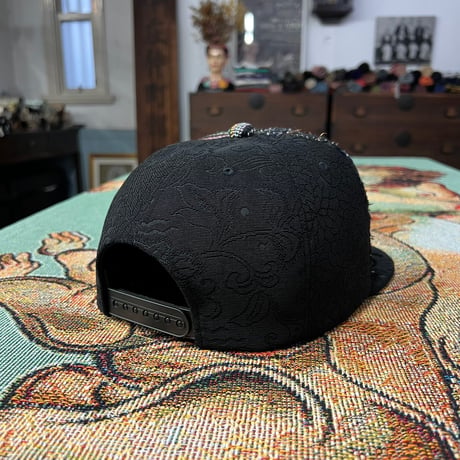 【XL】手縫刺繍ｘ裂き手織りｘ信長マントMIXCAP 01