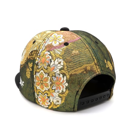 【XL】JAPAN KIMONO OBI CAP:0227 ONESIZE一点もの 再販不可　裏地赤着物