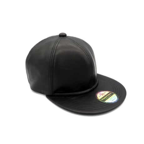 VEGETABLE LEATHER CAP (BLACK)