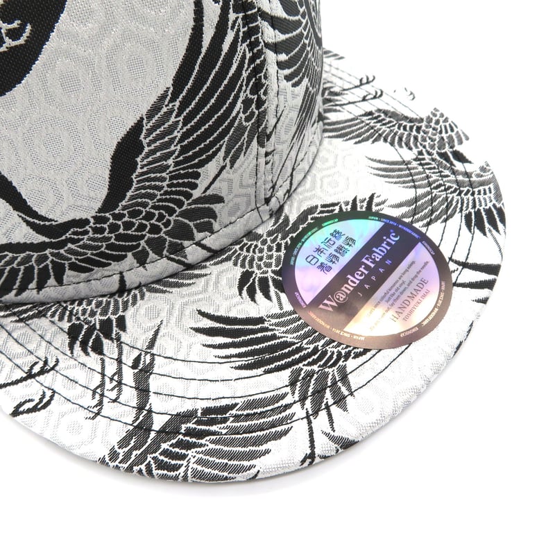 NISHIJINORI CAP : ホワイトブラック鶴 | W@NDERFABRIC®ONLI