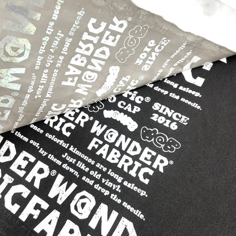 VINTAGE like HAND print CAP Black print XLラスト1個