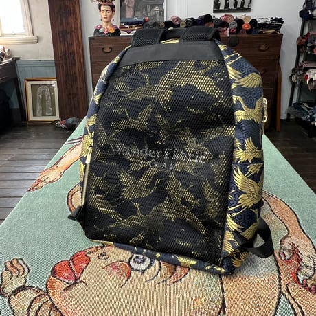 NISHIJIN ORI BACKPACK 黒金鶴
