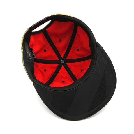 【XL】JAPAN KIMONO OBI CAP:0227 ONESIZE一点もの 再販不可　裏地赤着物