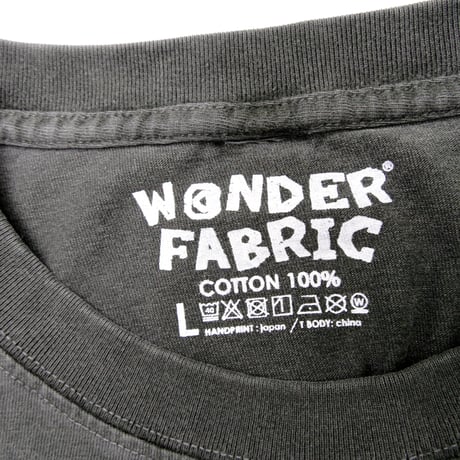 VINTAGE like HAND print T-shirts : W@NDERFABRIC WHITEprint　7/22まで
