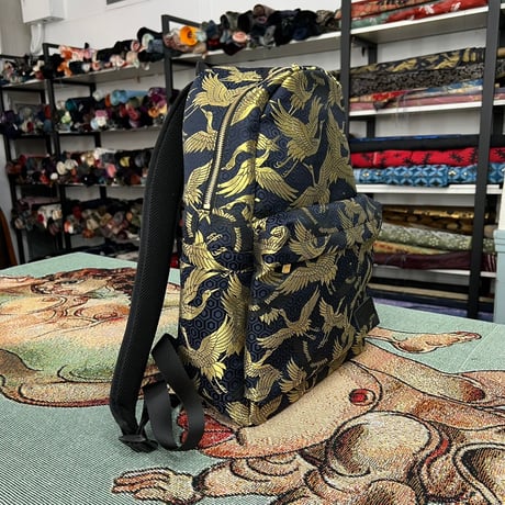 NISHIJIN ORI BACKPACK 黒金鶴