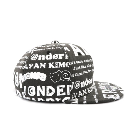 VINTAGE like HAND print CAP White print XLラスト1個