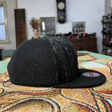 【ML】手縫刺繍ｘ裂き手織りｘ信長マントMIXCAP 02