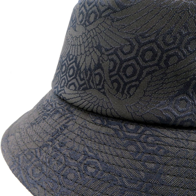 桐生織バケットハット KIRYUORIHAT W@nderFabric総柄バケハ NISHIJINBLACK HAT 2.0 | W@NDERFABRIC®ONLINESTORE