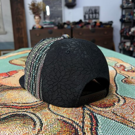 【ML】手縫刺繍ｘ裂き手織りｘ信長マントMIXCAP 02
