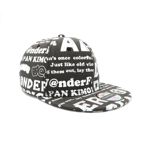 VINTAGE like HAND print CAP White print XLラスト1個