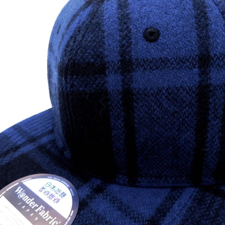BISHU KESHICHI WOOL CAP：BLUE 尾州毛七ウール